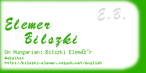 elemer bilszki business card